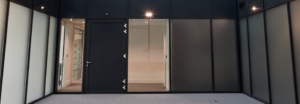 Britplas fire rated glazing and fire door installation in a commercial office building