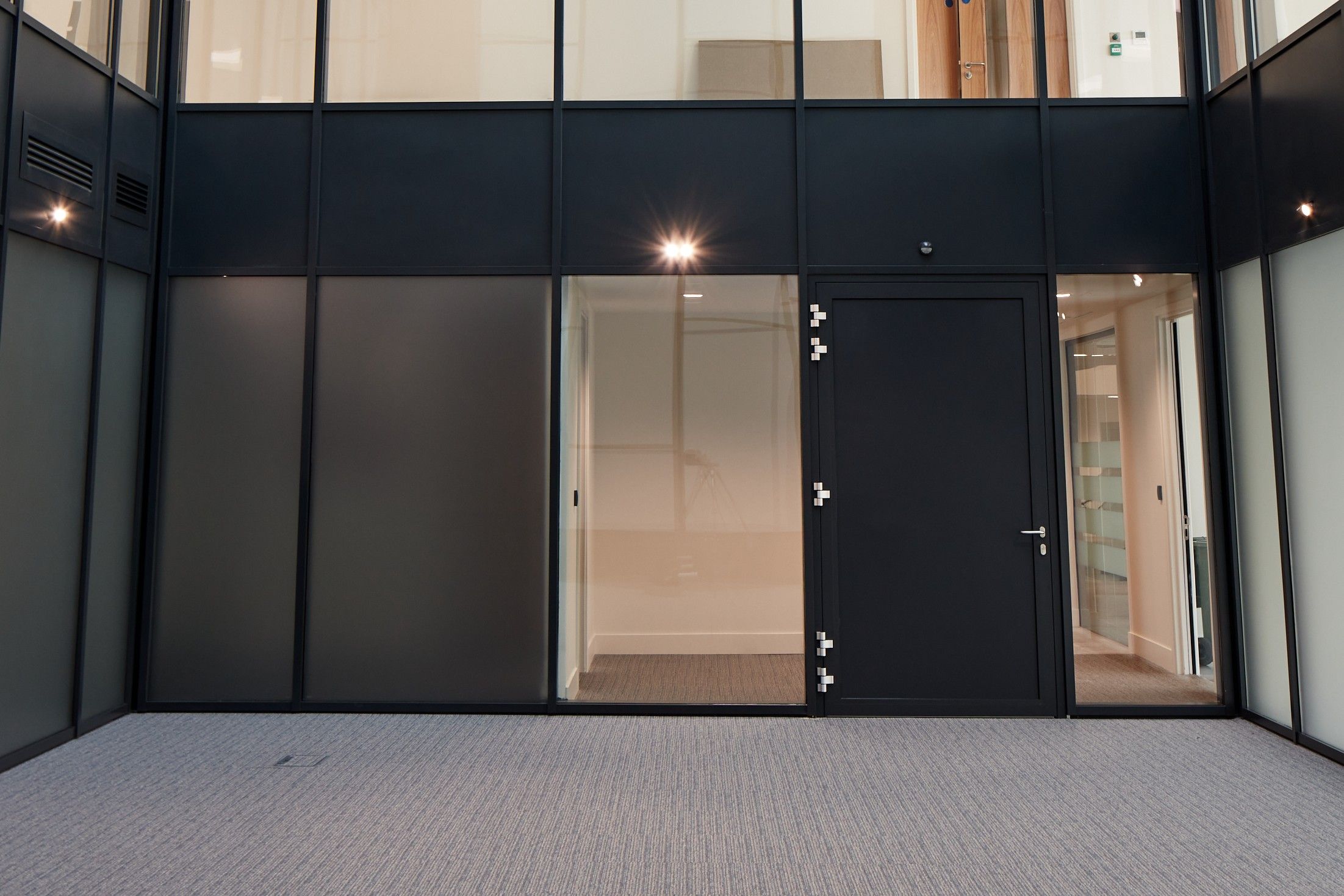 Britplas fire rated door installation in commercial interior